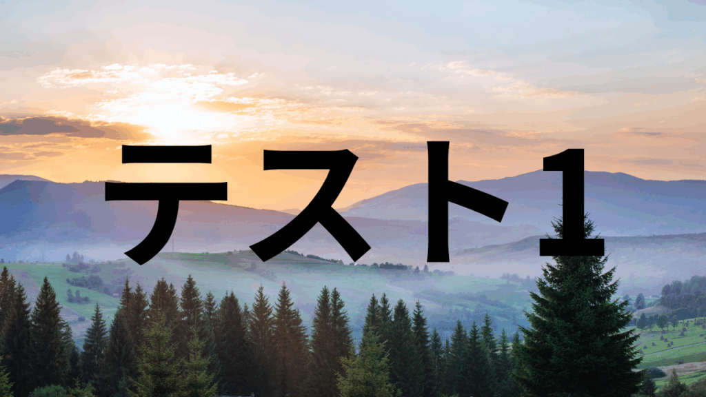 テスト1