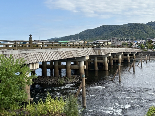 宇治橋と宇治川の景色