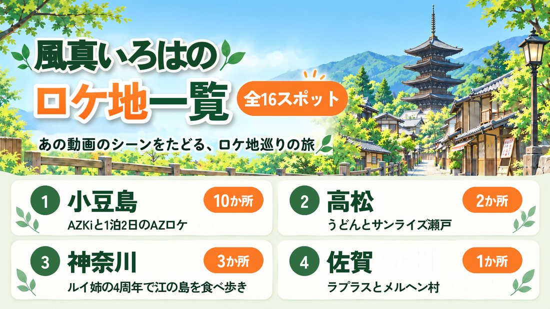 風真いろは ロケ地一覧（全16か所）