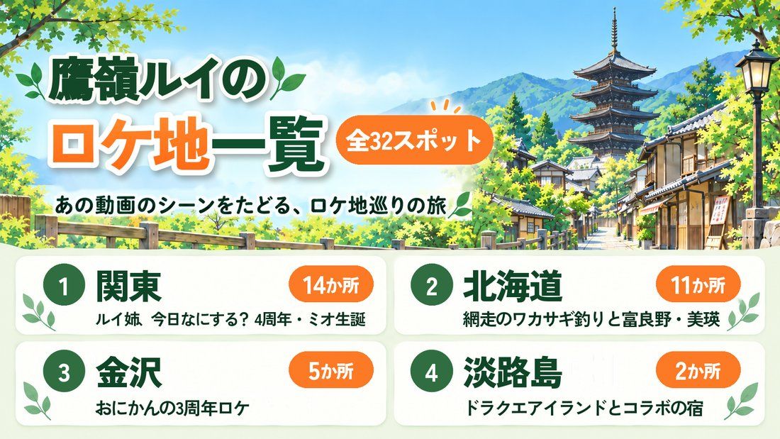 鷹嶺ルイ ロケ地一覧（全32か所）