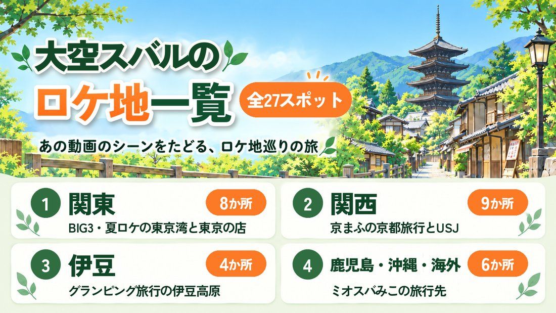 大空スバル ロケ地一覧（全27か所）